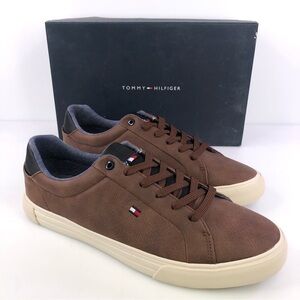 Tommy Hilfiger Mens Ref Brown Trainers Sneakers Shoes